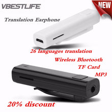 Load image into Gallery viewer, Bluetooth Receiver Smart Headphone Voice Translator 26 Multi-language Travel Business TF Card Voice Text Interpreter Earphone
