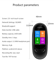 Load image into Gallery viewer, DOSMONO MINI+ Two-way voice translator Offline smart AI translator Interpreter Multi-language translation